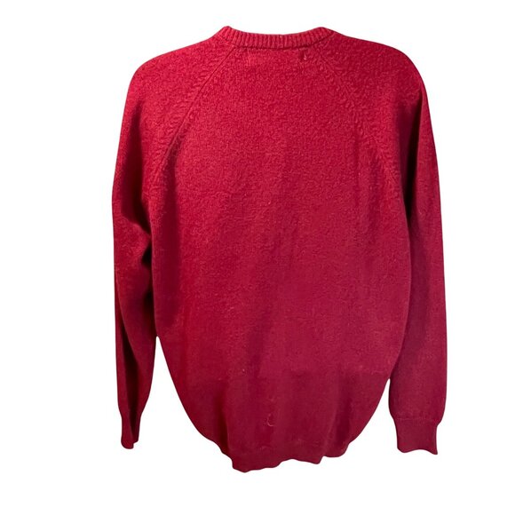 Vintage Gaeltarra Irish Red Lambswool Cardigan With Gold Buttons Sz Medium - Picture 2 of 9
